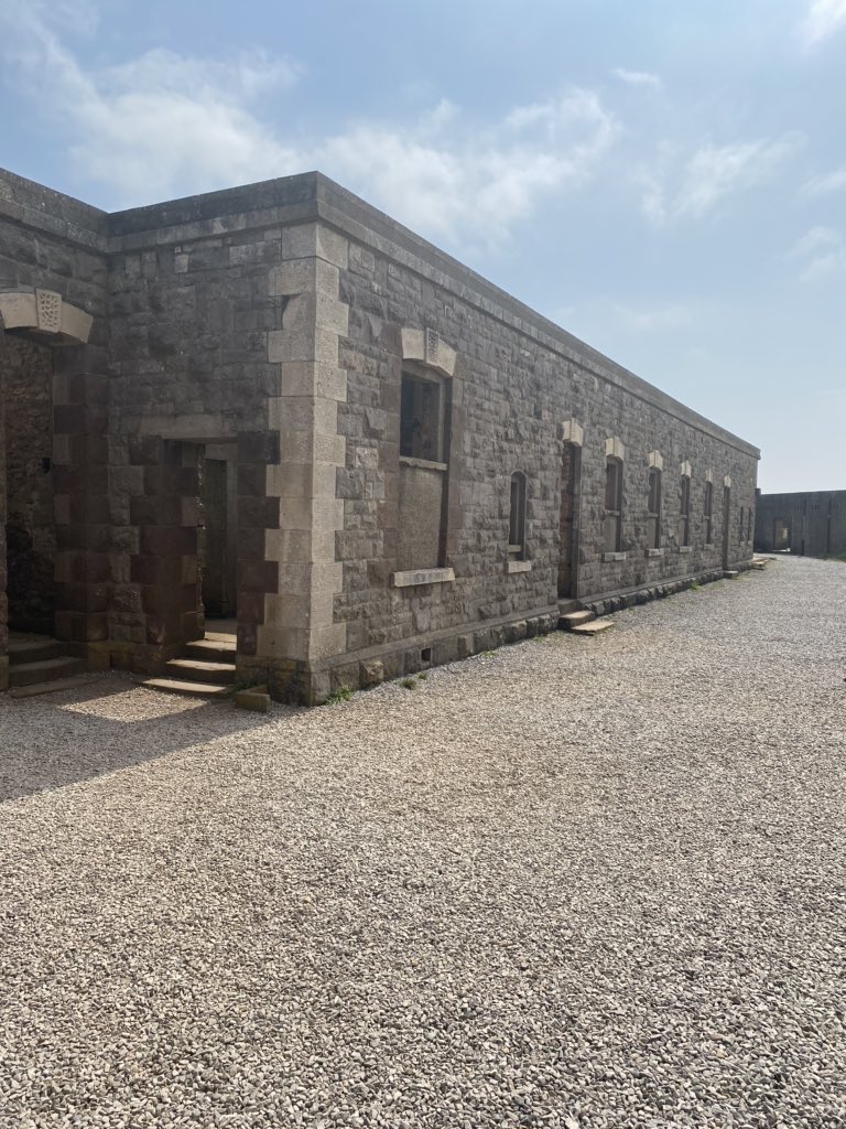 Took a walk across Brean Down this afternoon, and visited the fort located at its westerly tip. It was originally built in the 1860s (one of Palmerston’s Forts) and served as a sea defence against perceived French threat until 1901.  #History  #walking  #Somerset  #BreanDown  #NT