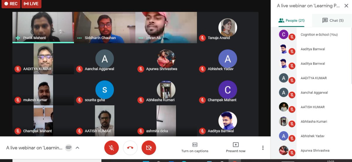 CognitionSchool's tweet photo. Glimpses of the 'Live Webinar' on 'Learning Professional English' held today, August 9, 2020. https://t.co/A1VeNuT20L