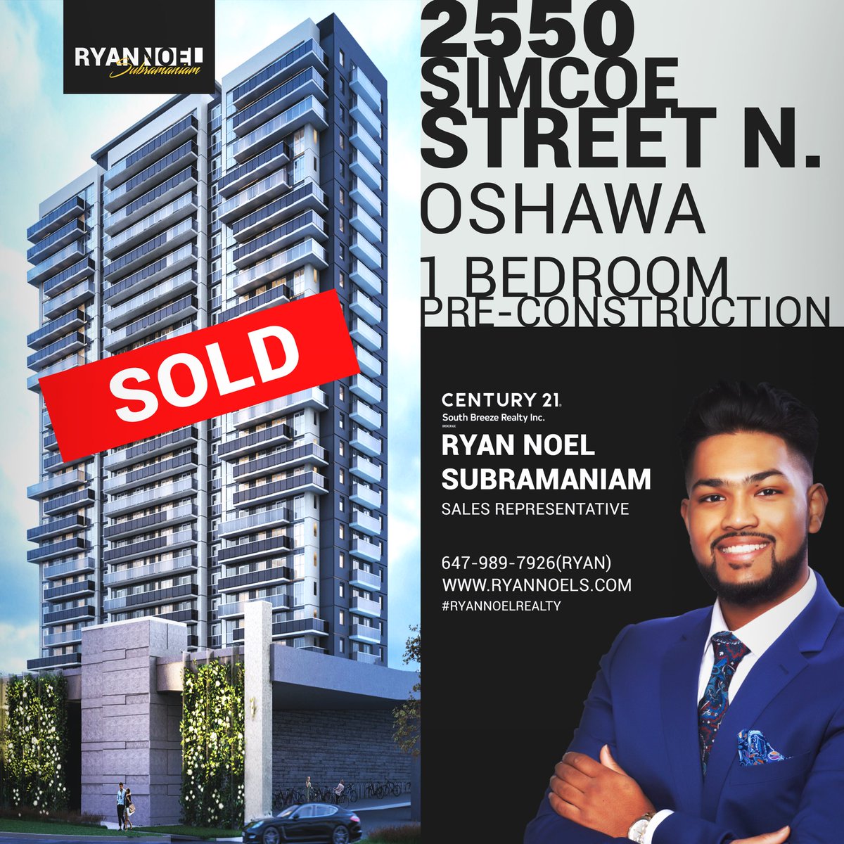 ryannoels_'s tweet photo. SOLD β
- #PreConstruction
Just secured a 1 bedroom condo for my investors at the beautiful UC TOWERS project out in North Oshawa.
Make your money work for you and invest in Real Estate. Thinking of investing in Pre-Con? Hit me up β
π°
#RyanNoelRealty π² 647989RYAN https://t.co/q43WfQoBwL