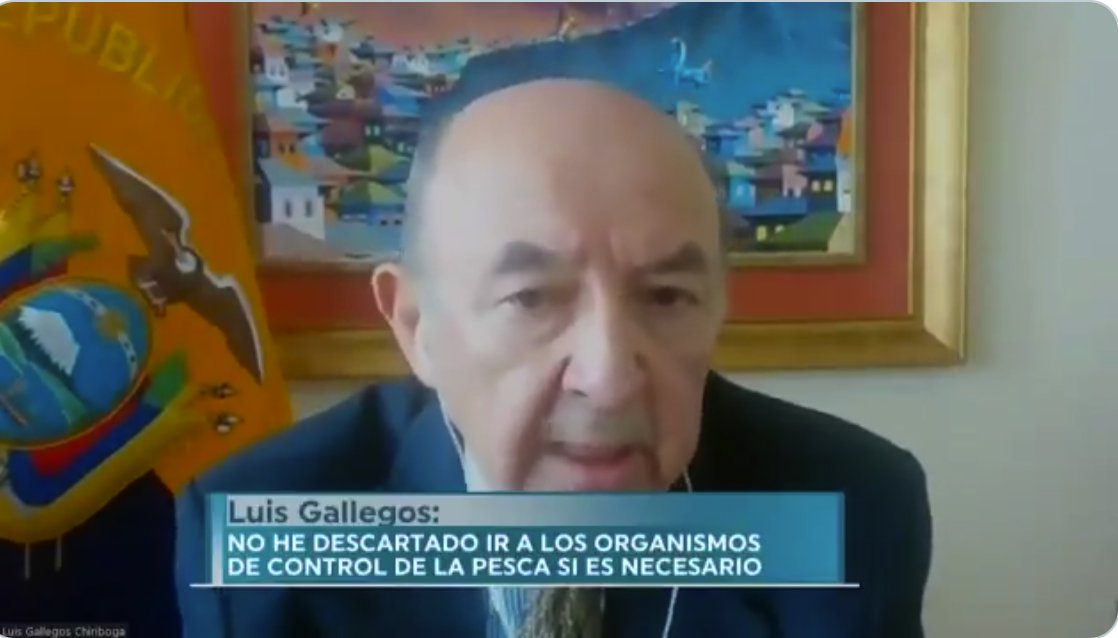 Canciller <a href="/lubegach/">Luis Gallegos Chiriboga</a>: "Debemos superar el impase son China mediante el diálogo. Es importante comunicar con transparencia la posición de cada uno. La Comisión del Pacífico sur ha aprobado una declaración para detectar y detener la pesca ilegal"
