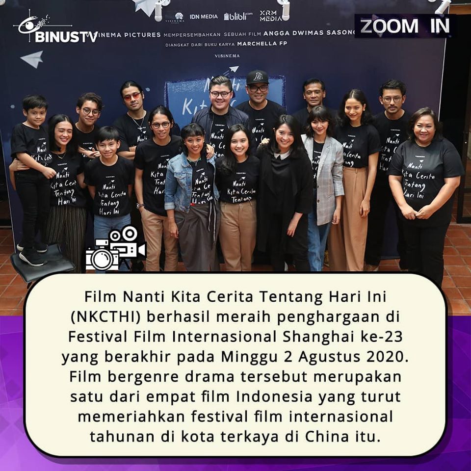 ZoomInBTV's tweet photo. #NKCTHI​ berhasil meraih Golden Goblet Award di Shanghai International Film Festival 2020. Film ini merupakan satu dari empat film Indonesia yang turut memeriahkan festival ini. Tiga judul film Indonesia lainnya #Abracadabra, #DuaGarisBiru #HirukPikukAlKisah.

#entertainmentnews https://t.co/2kwDEkb0Sn