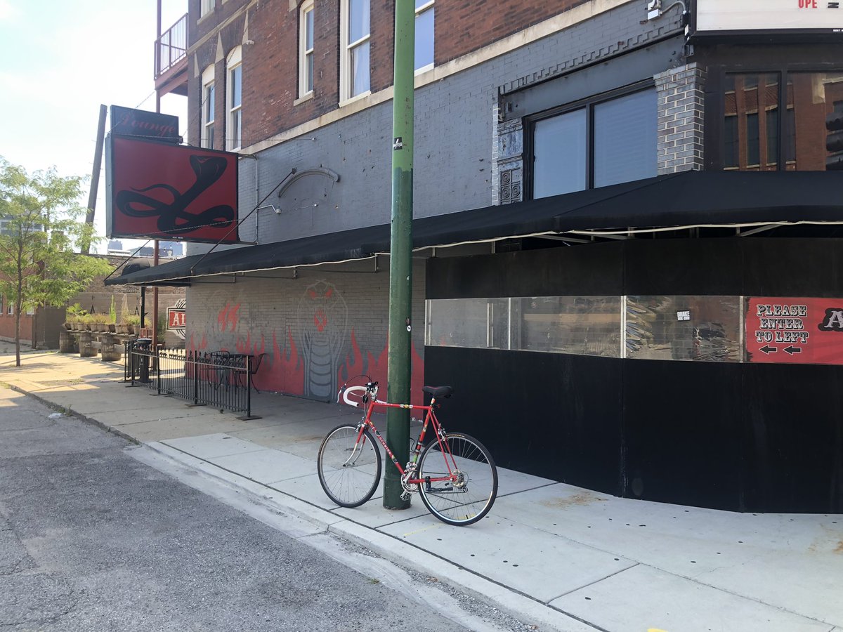 Just a few blocks away, the start of another cluster and stop 11,  @CobraLounge.I’ve never seen a show here. I had a ticket for a Riotfest aftershow with  @theholdsteady but after a long rainy day there I just wanted to go home. What I would give for the opportunity now...