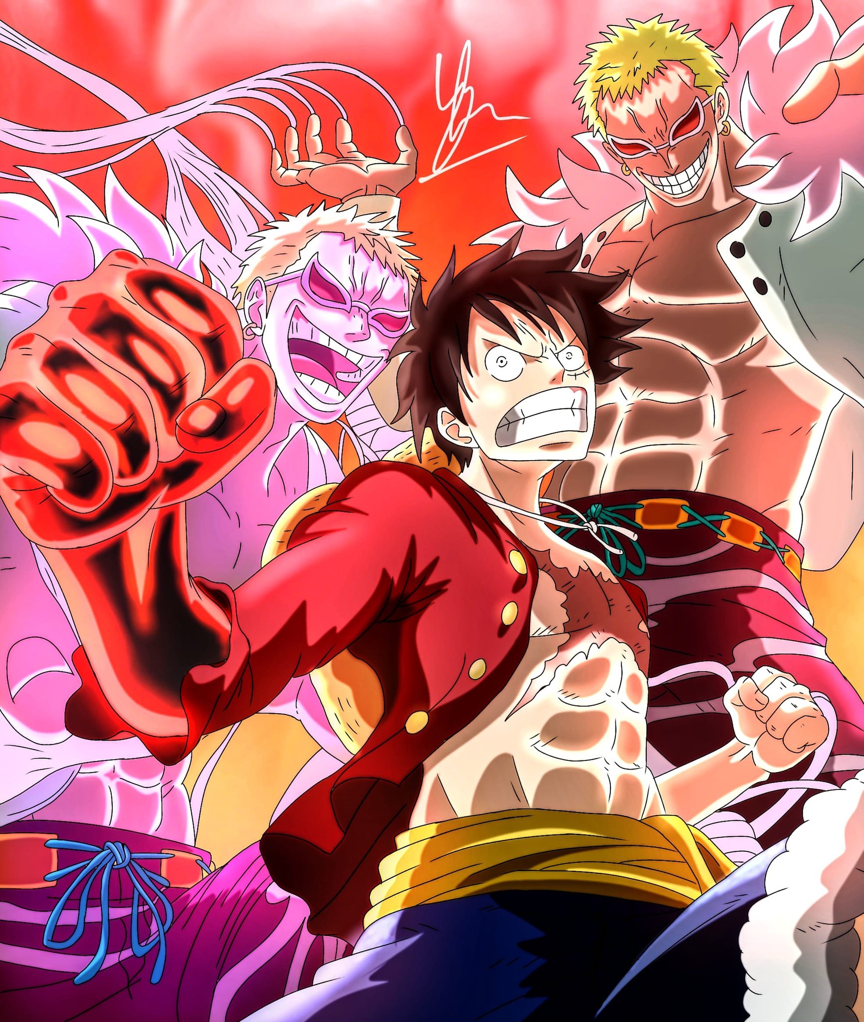 Luffy Vs Doflamingo Haki Clash Pixel Art Maker vrogue.co