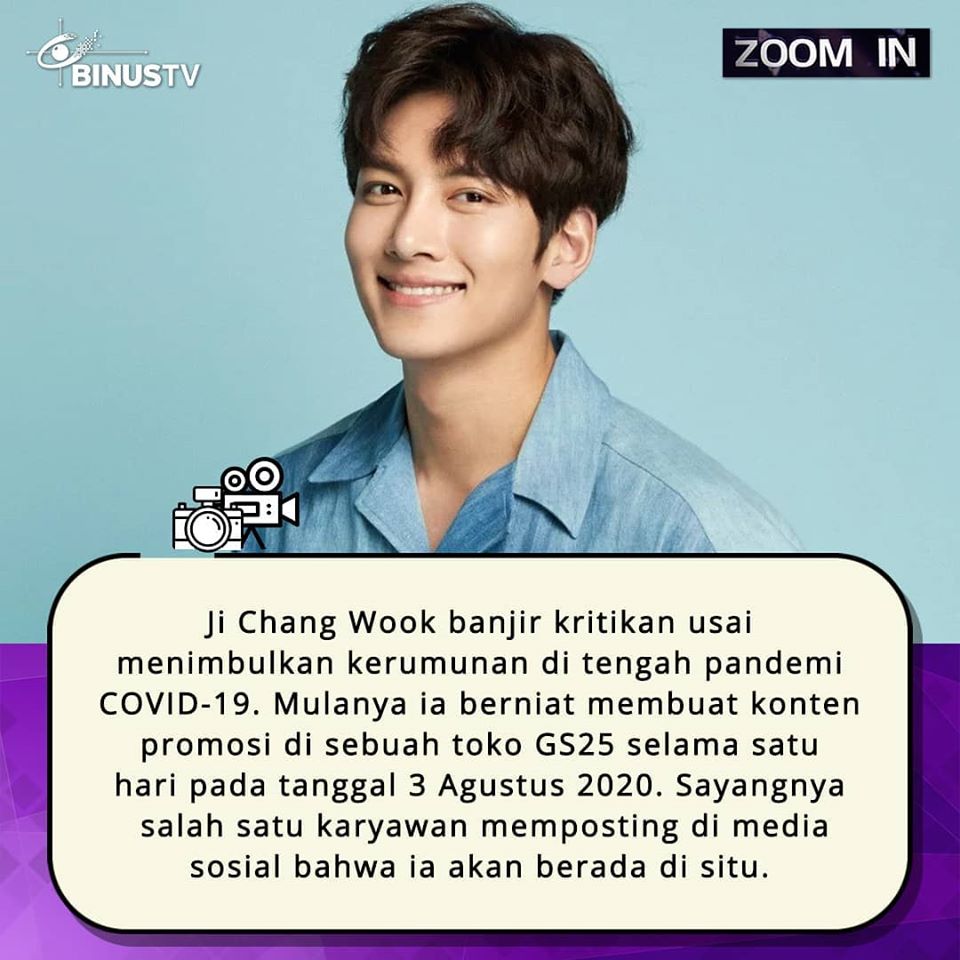 ZoomInBTV's tweet photo. #JiChangWook banjir kritikan usai menimbulkan kerumunan di tengah pandemi. Mulanya ia berniat membuat konten promosi di sebuah toko GS25 selama satu hari pada tanggal 3 Agustus 2020. Sayangnya salah satu karyawan posting di media sosial bahwa ia akan berada di situ.

#koreandrama https://t.co/QewUwDijPS