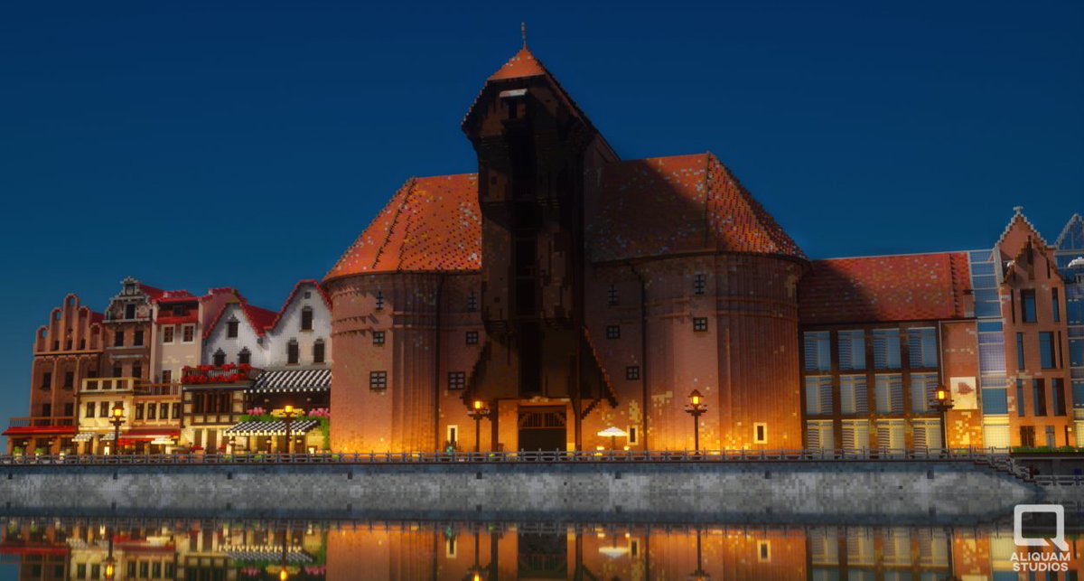 AliquamStudios's tweet image. The Crane from Gdańsk (Poland-reproduced in Minecraft) 
#Art #PolishHeritageMinecraft #Minecraft #Poland #AliquamCreative