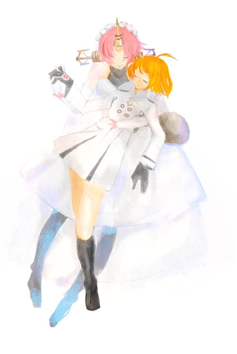 Fgo ぐだ子の新衣装が白くてフランちゃんとお似合いだよねという絵 ゆみちゅうのイラスト