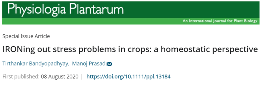 Our review article on ‘IRONing out stress problems in crops: a homeostatic perspective’ has been published in Physiologia Plantarum (IF: 4.148)

Full text: onlinelibrary.wiley.com/doi/abs/10.111…

<a href="/PPLplantarum/">Physiologia Plantarum</a> <a href="/NIPGRsocial/">BRIC-NIPGR</a> <a href="/SciSoup/">SciSoup</a> <a href="/SciComm_India/">SciCommIndia 🇮🇳</a> <a href="/IndiaDST/">DSTIndia</a> <a href="/serbonline/">SERB</a>