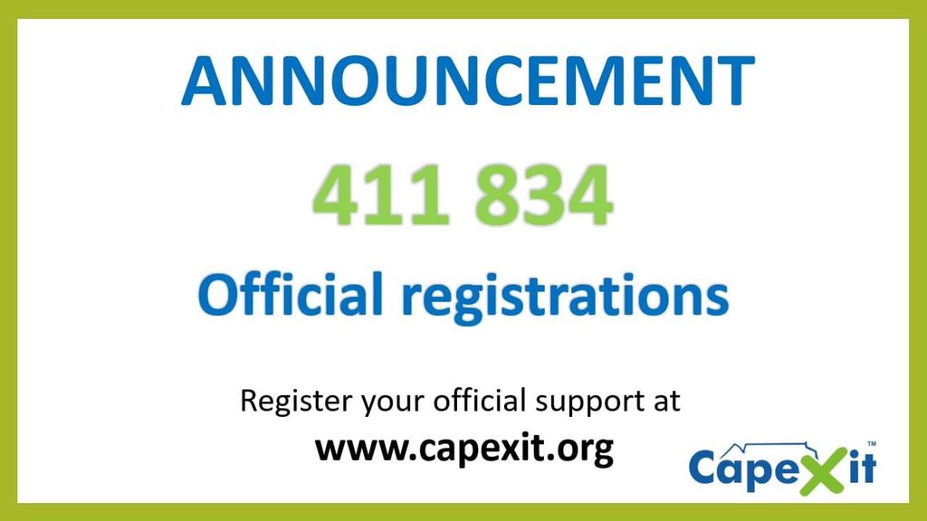 Onward and forward. Well done Xiteers. You efforts makes a huge difference. #capexit #capexitrsa #capexitofficial #register #growth #divorceSA #upwards #zoneradio #westerncape #CapeTown