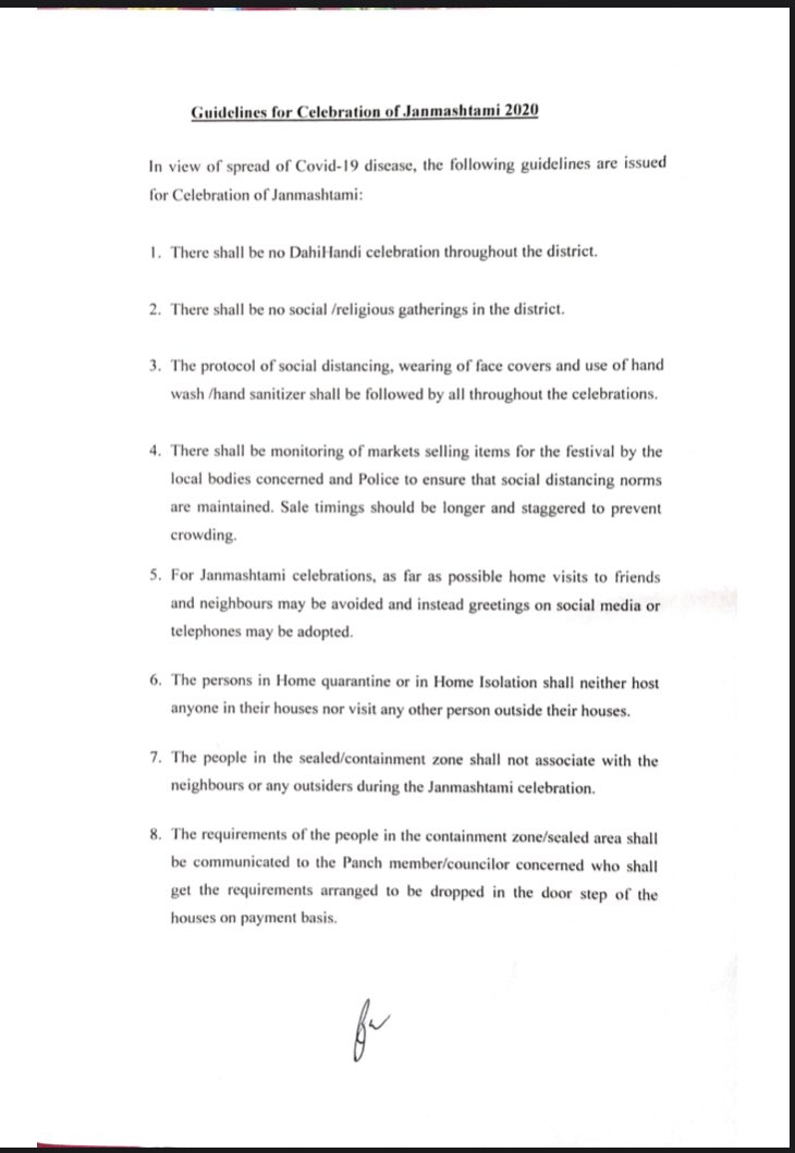 dip_goa's tweet photo. @GovtofGoa issues Guidelines to general public in view of #Gokulashtami/ #Janmashtami to be celebrated on August 11, 2020. #Restrics public #Janmashtami gatherings & #dahihadi celebrations #GoaFightsCovid19 https://t.co/viL04LVzux