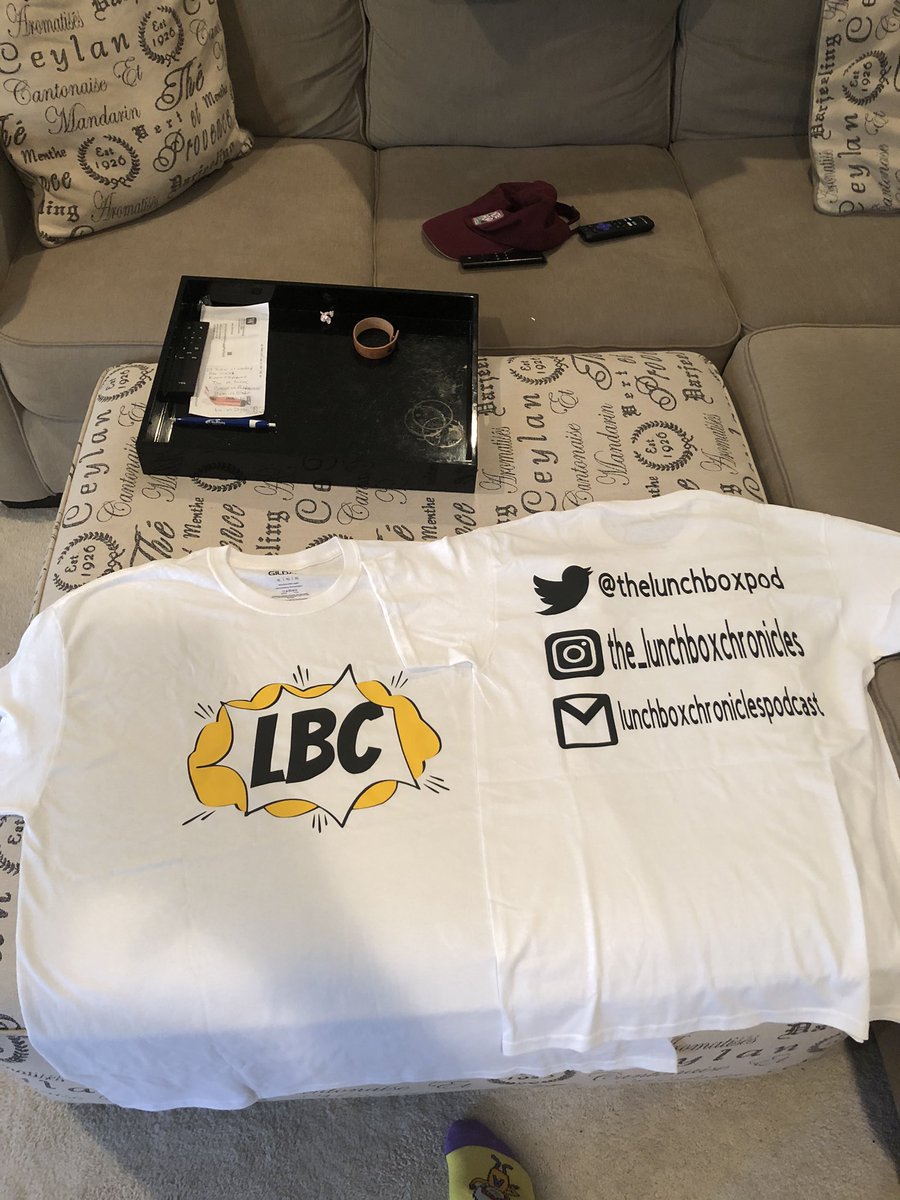 thelunchboxpod's tweet photo. Hey, guess what @the_lunchboxchronicles @oochdontcare and myself finally got some shirts in. More colors coming soon. DM me if you’d like to purchase #podcast #anchorfm #googlefm #applepodcasts https://t.co/WimAPRTQDz