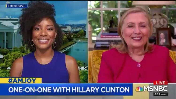 1/Hillary Cinton was magnificent on  #AMJoy today. Here’s a thread of great things she said: “Basically, he (trump) signaled he’s going after Social Security&Medicare. I don’t know if he understood that. You never know what he knows&doesn’t know about how government operates.”