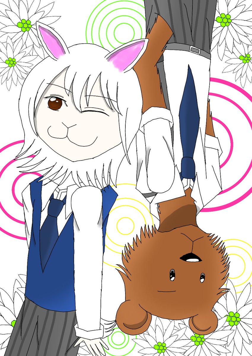 しゅんた V Twitter 久しぶりにリズテム描いた だいぶ前に描いたからもう画力変わっちゃったな いやぁ ここまで成長したな 僕は W Beastars Beastarsfanart テム リズ