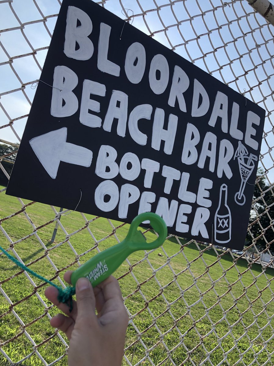 Someone sent a msg to let me know that she and her pals bought booze at <a href="/BurdockBrewery/">Burdock</a> and went to Bloordale Beach to hang out but they had trouble with the bottles. So she went back yesterday to install a sign and bottle opener. Smart!