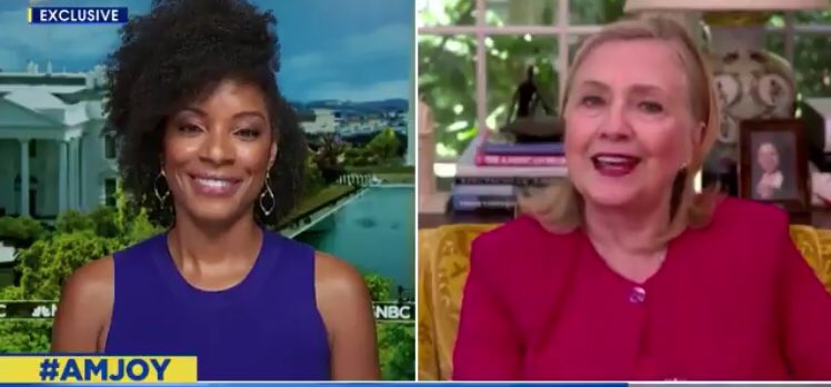 4/Hillary: “Oh my gosh, there’s never been an ambitious man apparently. At least I don’t hear that word applied to a man. So, we’ve got to defend the right of women to seek&hold power. And I think we’re going2get a lot of practice on that as soon as Joe names his choice.”  #AMJoy