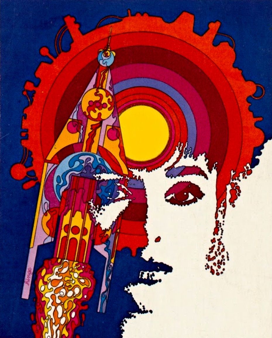 IWScifiMag's tweet photo. Happy birthday to New Zealand born psychedelic illustrator Mike Hinge! (1931-2003) Hinge's instantly recognizable style made him the darling of not only science fiction publishers but many mainstream publishers as well during the 1970s!

#mikehinge #mikehingeart https://t.co/UEfx7za33W