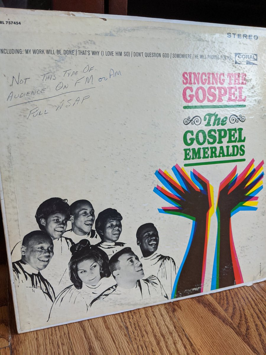 Now playing: this grooving, joyous 60s outing from Philly.The copy I just picked up has a handwritten note on the cover: "Not this type of audience on FM or AM. PULL ASAP."The audience at our residence thinks it's the kind of record you have to turn up and play again.