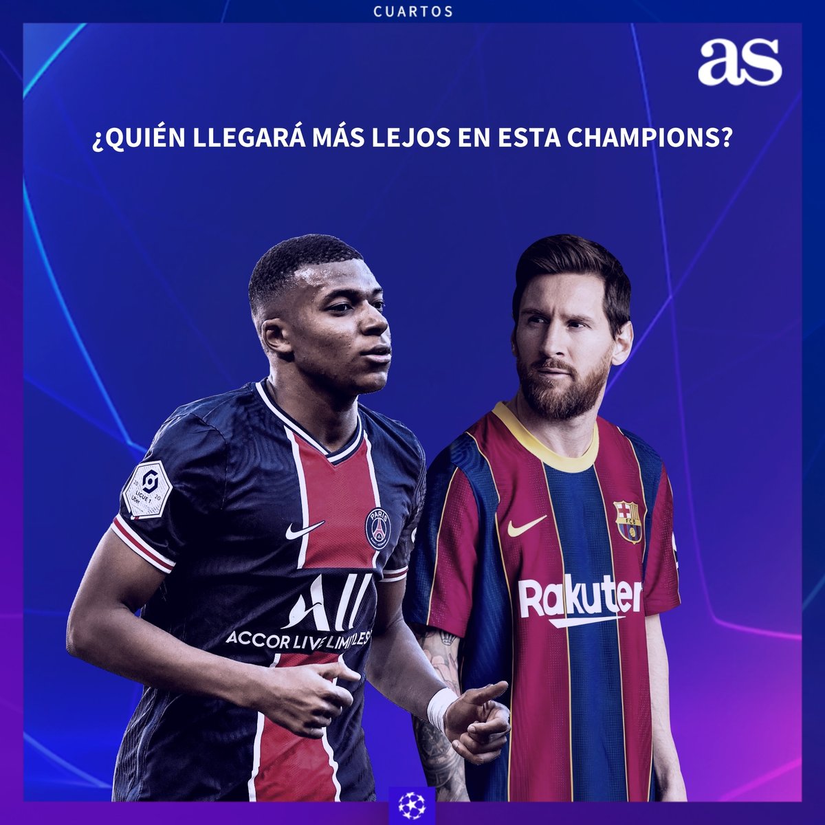 🤔 ¿Quién llegará más lejos en esta Champions?
🔁 Mbappé
❤️ Messi
