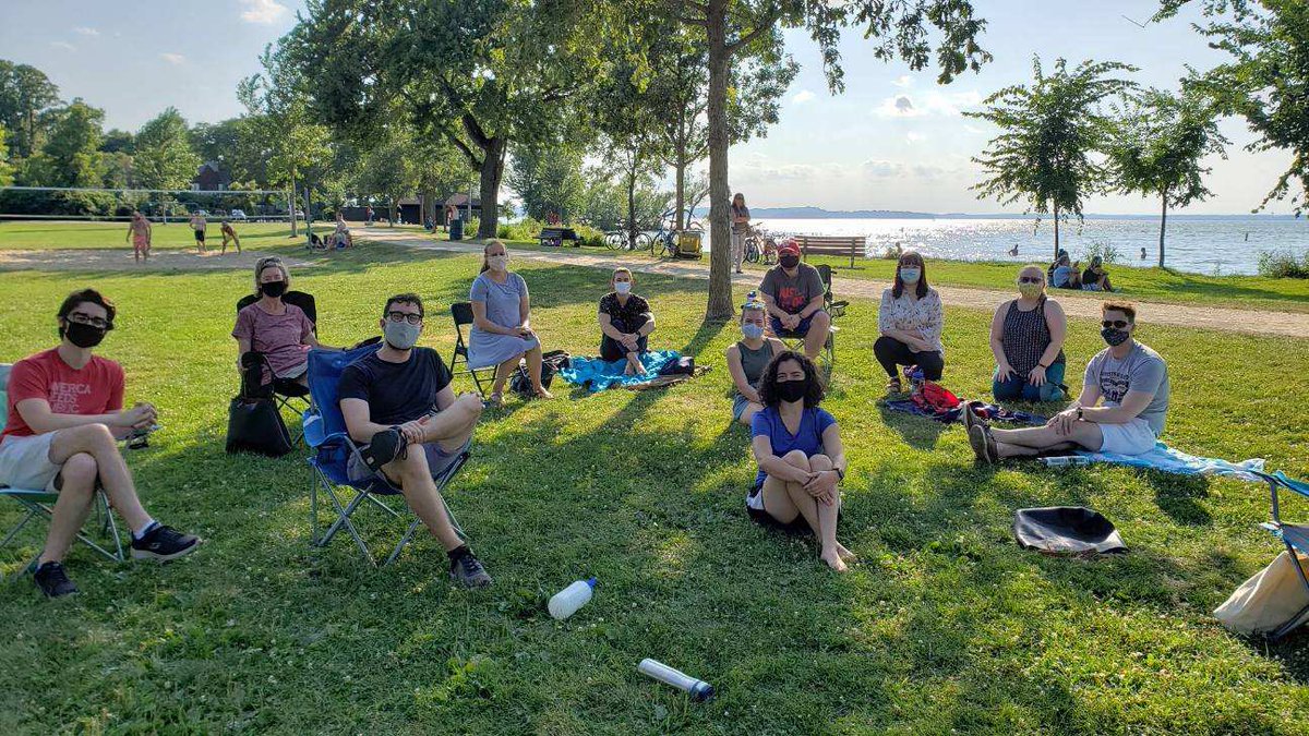 blackwellgrpQS's tweet photo. The group finally got together (following social distancing guidelines of course!) to send off Dr. Daniel Manson! Daniel successfully defended his thesis a few weeks ago 🎉🎉🎉 https://t.co/MR8DKiMoGV