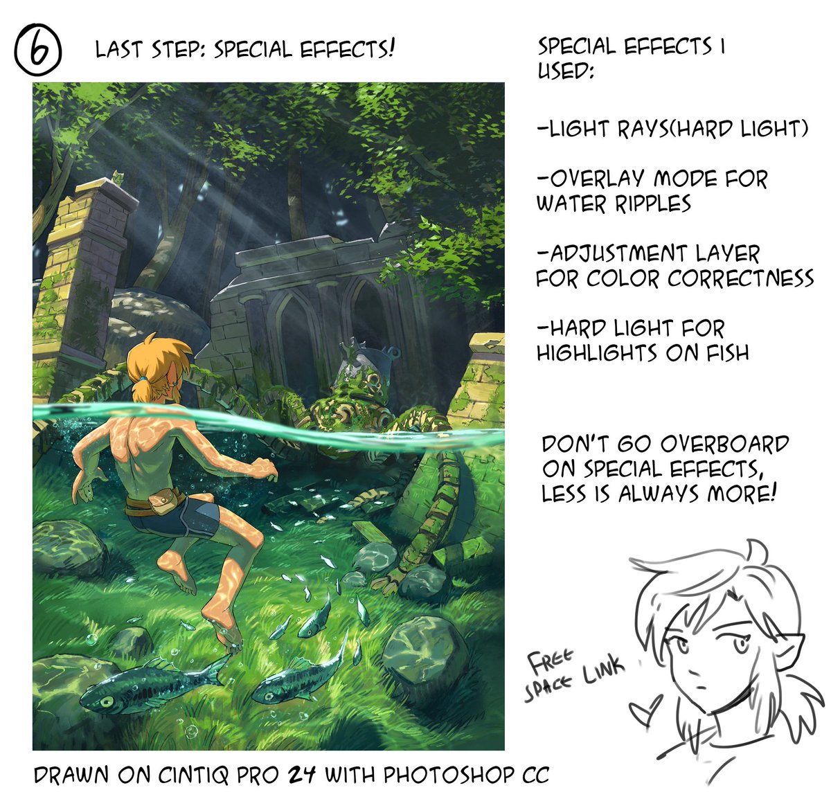 malintfalch's tweet photo. Since a few people asked me how I did the Link/guardian piece I made a little walkthrough of my process. I hope it can be useful in any way, feel free to ask me stuff if anything seems gibberish🙏 https://t.co/VS2ZU4040U