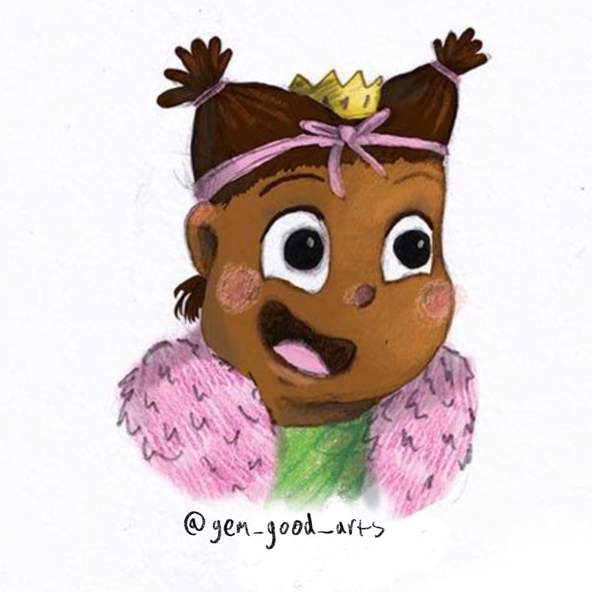 gemgoodarts1's tweet photo. Some more of this fun gal I posted a while ago 😊🦖👸🏾 
#characterdesign #featherboa #childrensbooks #illustration #crown #dinosaur #dinosaurcostume #childrensbookillustration https://t.co/0XjOxUmbVG