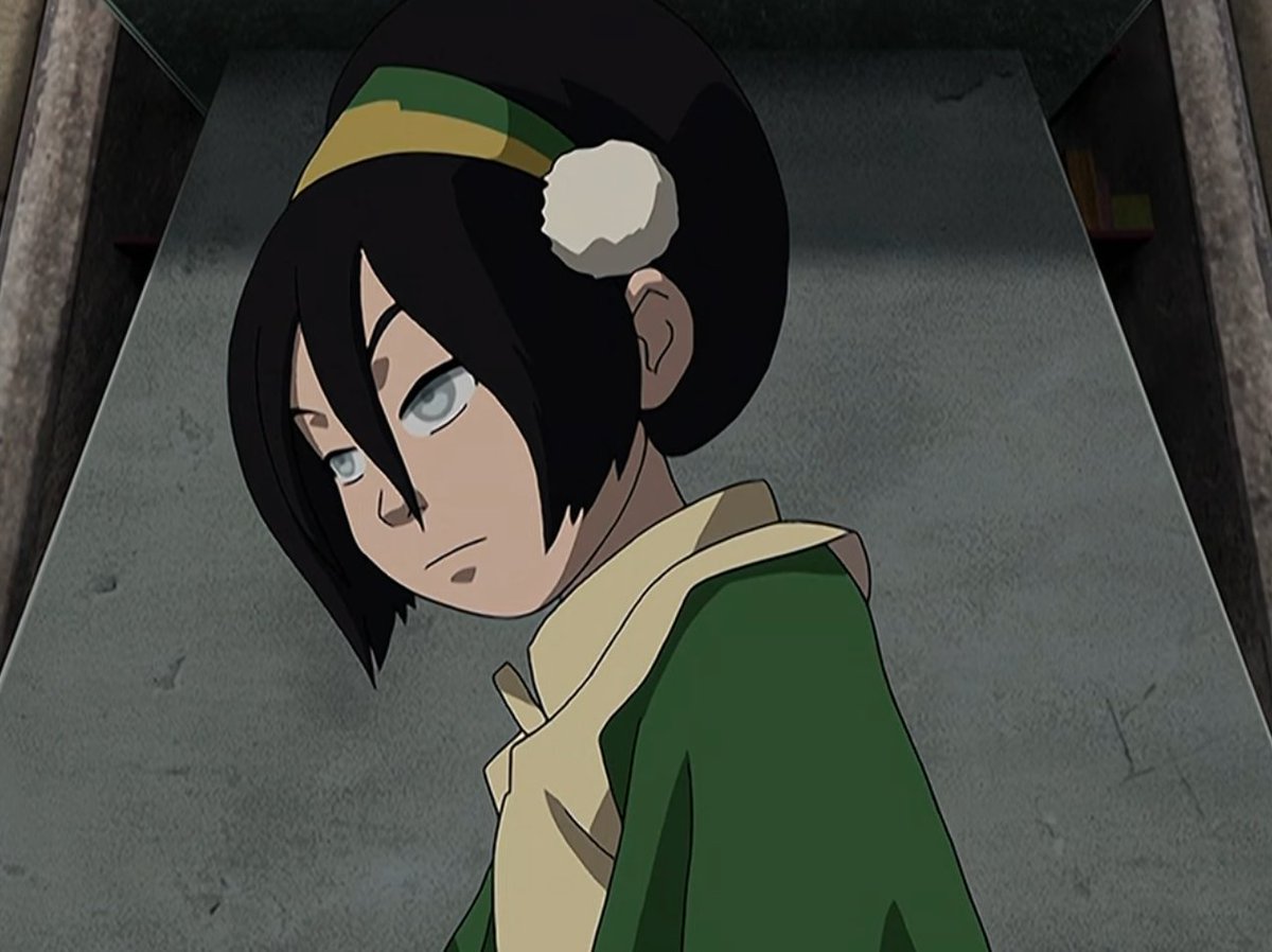 They really enjoy making sure Toph never directly looks at who she is talki...