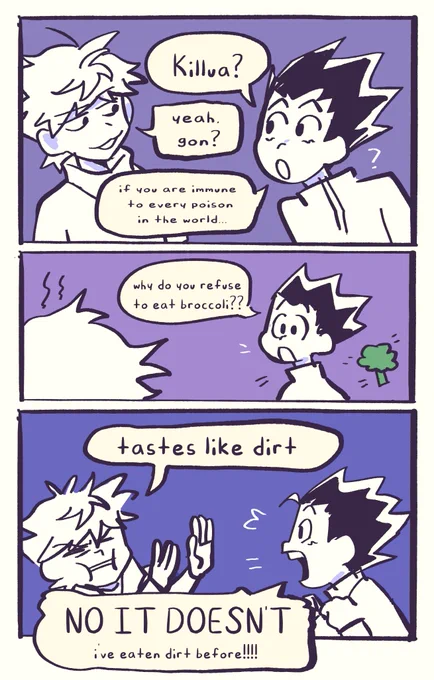 Killua is a picky eater. Gon........gon is not 