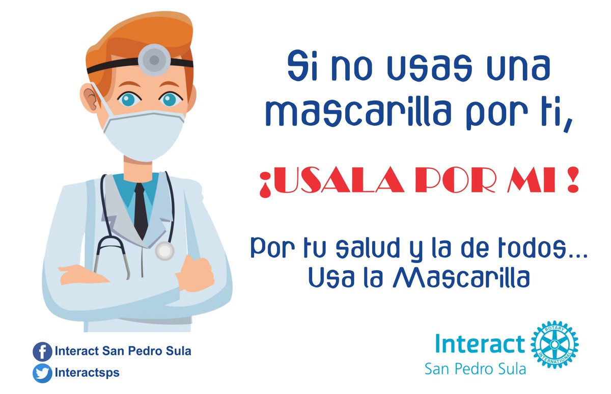 interactsps's tweet image. ¡Si no usas mascarilla por ti! Úsala por mi…
Por tu salud y la de todos, usa mascarilla…

#Rotaryresponde #Interact #sanpedrosula