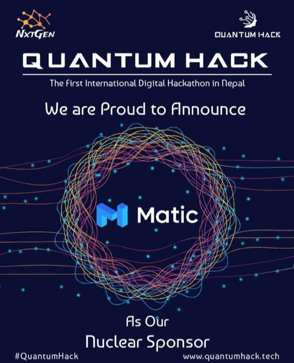 Rahul_2503's tweet image. @Quantum_Hack is extremely delighted to announce @maticnetwork as the nuclear sponsor for their upcoming online hackathon &apos;QuantumHack&apos;.

For information on QuantumHack: 
quantumhack.tech
Registration link: quantumhack.tech/register/index…
#quantumhack #hackathon #maticnetwork