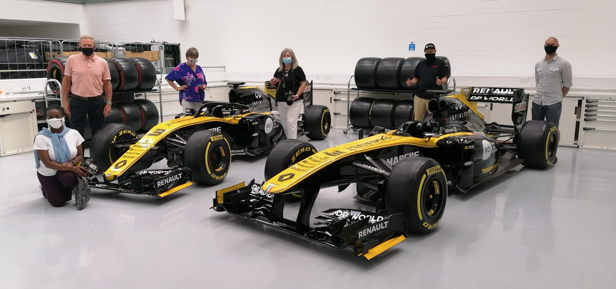 EmbossEventsF1's tweet photo. What a brilliant day with wonderful people. Thank you Renault F1 Team for inviting us to join you at Enstone for the BGP. A very well organised mini and safe event.
@RenaultF1Team @JaneBleach @JaneBleach_2 @Di_SP001 
#renaultf1 #motorsport #f1  #BritishGP #SilverstoneGP https://t.co/yJ8d5C51M2