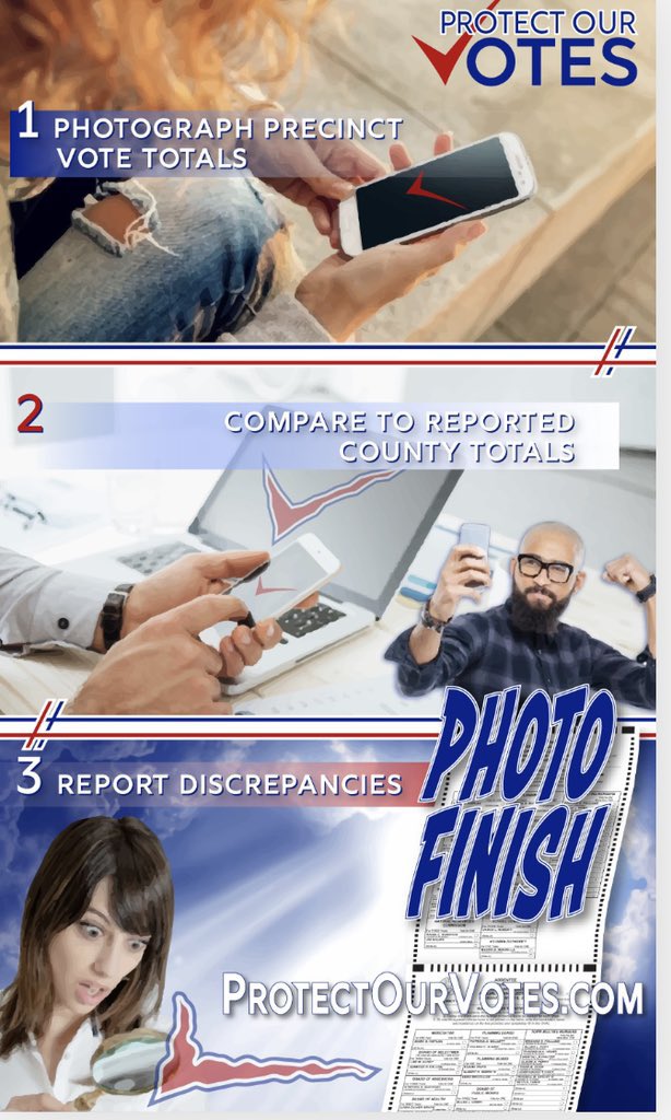 Here’s how the project works. It’s three easy steps. We are currently recruiting just for step 1, but will also need volunteers for step 2. Together, let’s do what we can to discover any anomalies in our electronic elections. Thx!  #ProtectOurVotes 3/