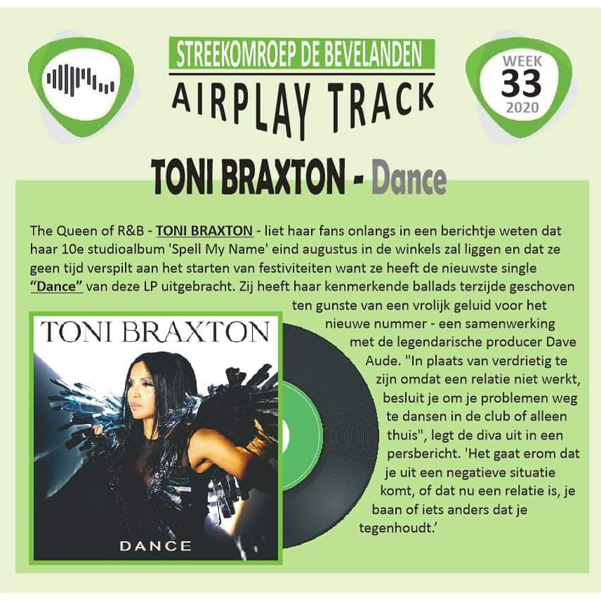 SBevelanden's tweet photo. #105SOBFM #StreekomroepdeBevelanden #AirPlayTrack week 33: Toni Braxton - Dance https://t.co/OIgVmXN3zO