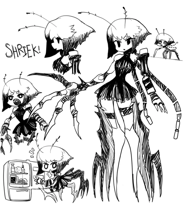 a spider named Shriek! 