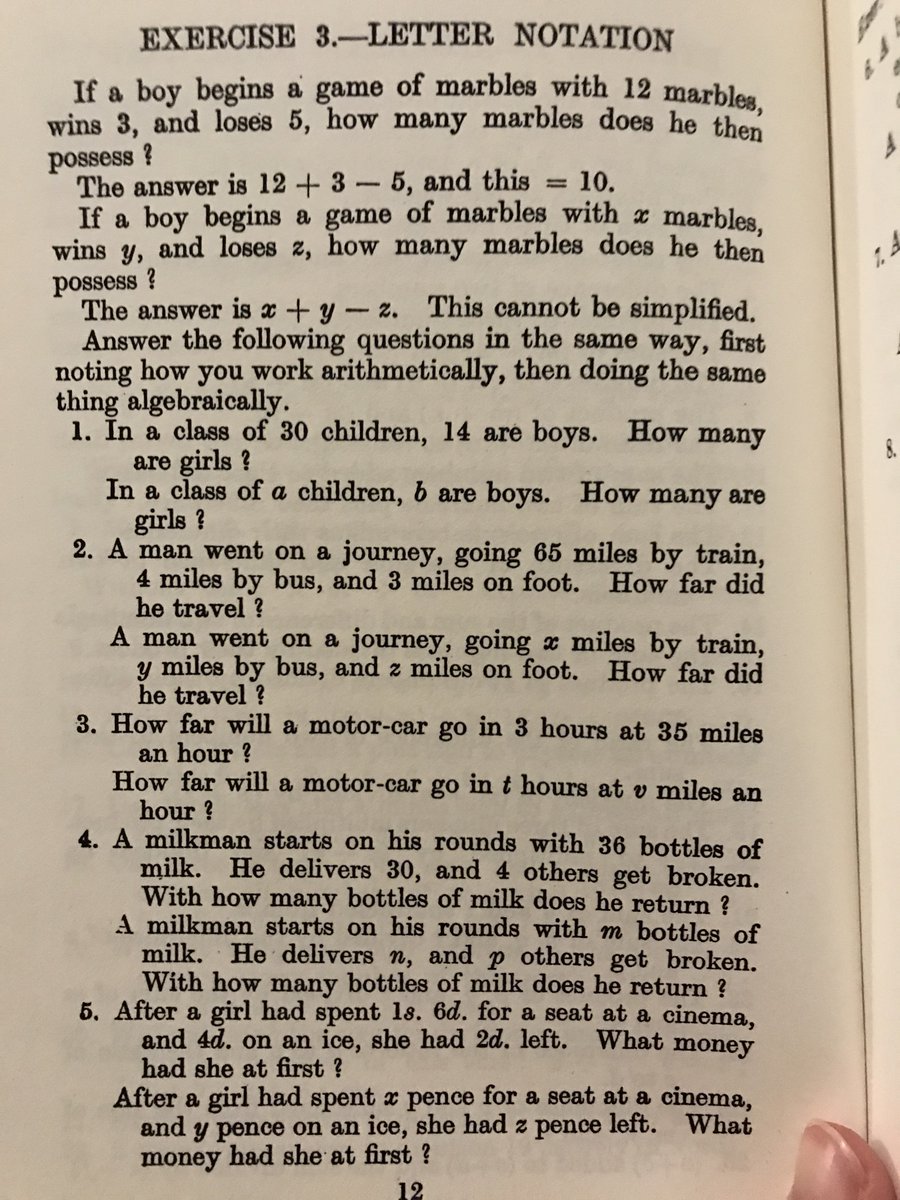 mathsjem's tweet image. Spotted this in an old textbook. I like the way it presents the problems in pairs: one with numbers, one with algebra. I&apos;ve done this in class discussion before but not as an exercise.  Anyway, I made a similar task in case anyone wants to borrow/adapt: tes.com/teaching-resou…