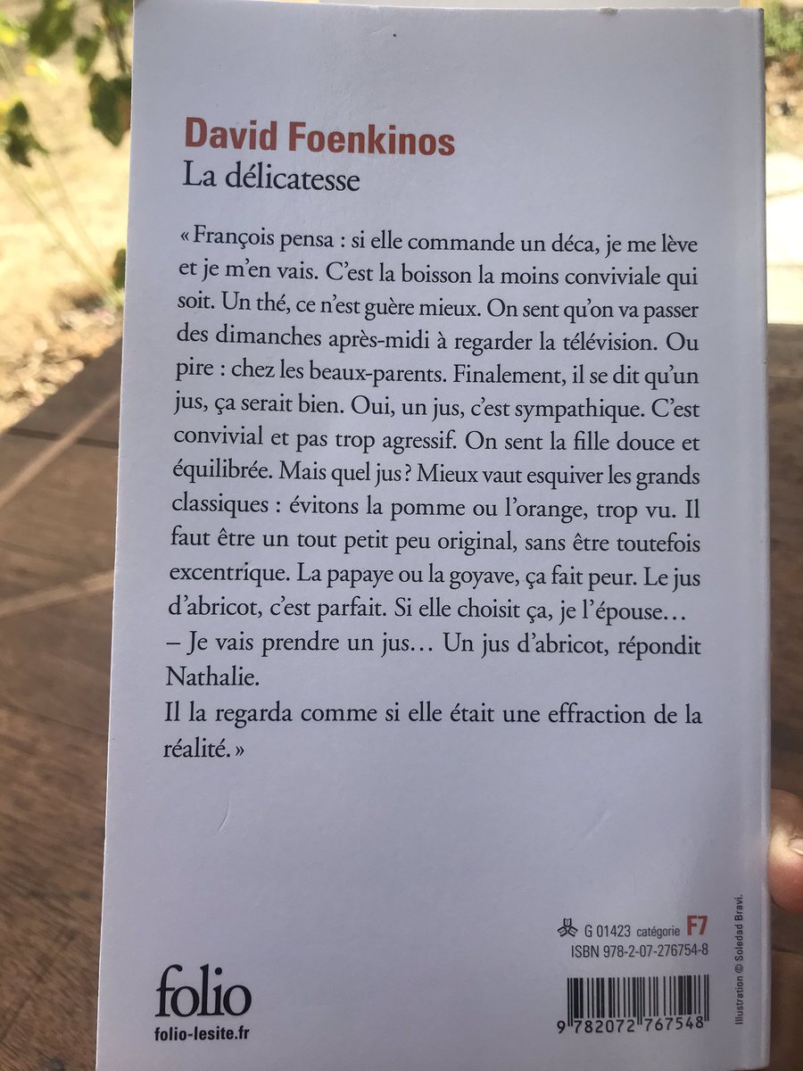 fbahoken's tweet photo. Ai découvert ce jour La délicatesse, un très bon moment de lecture estivale.

(Accessoirement relevé cette #Mapquote ➡️ https://t.co/JM5EdB6JSZ) https://t.co/abeCZe03fL