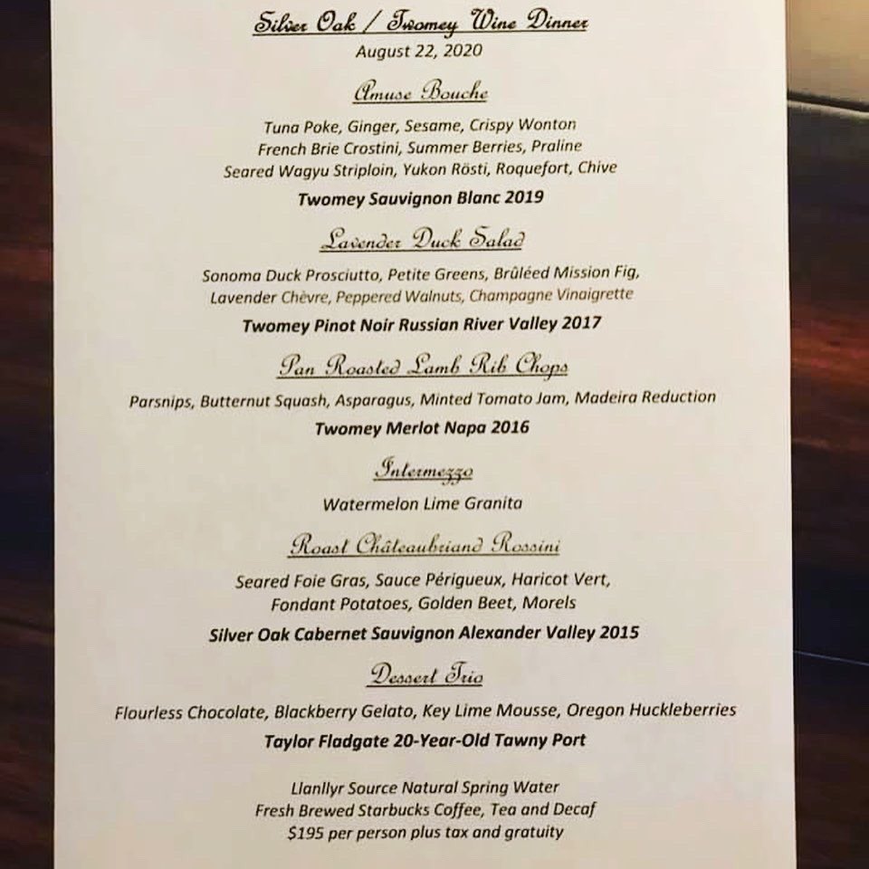 tables_a's tweet photo. Our Silver Oak &amp; Twomey Wine Dinner is less than two weeks away!  In order to maintain social distancing, there are only a few seats left.  Give us a call if you’d like to join in the fun!  #silveroakwinery #twomeycellars #sixtablesarestaurant #finedining #downtownboca #bocaraton https://t.co/s29XWF4OiT