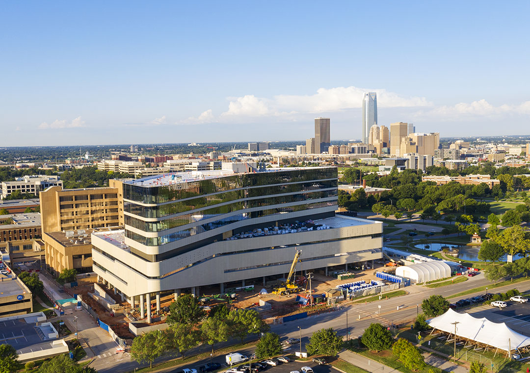 OKCTalk's tweet photo. Almost complete at the new patient tower at OU Medical Center.  @OUMedicine  @OKCinnovation https://t.co/I4HRG71hVw