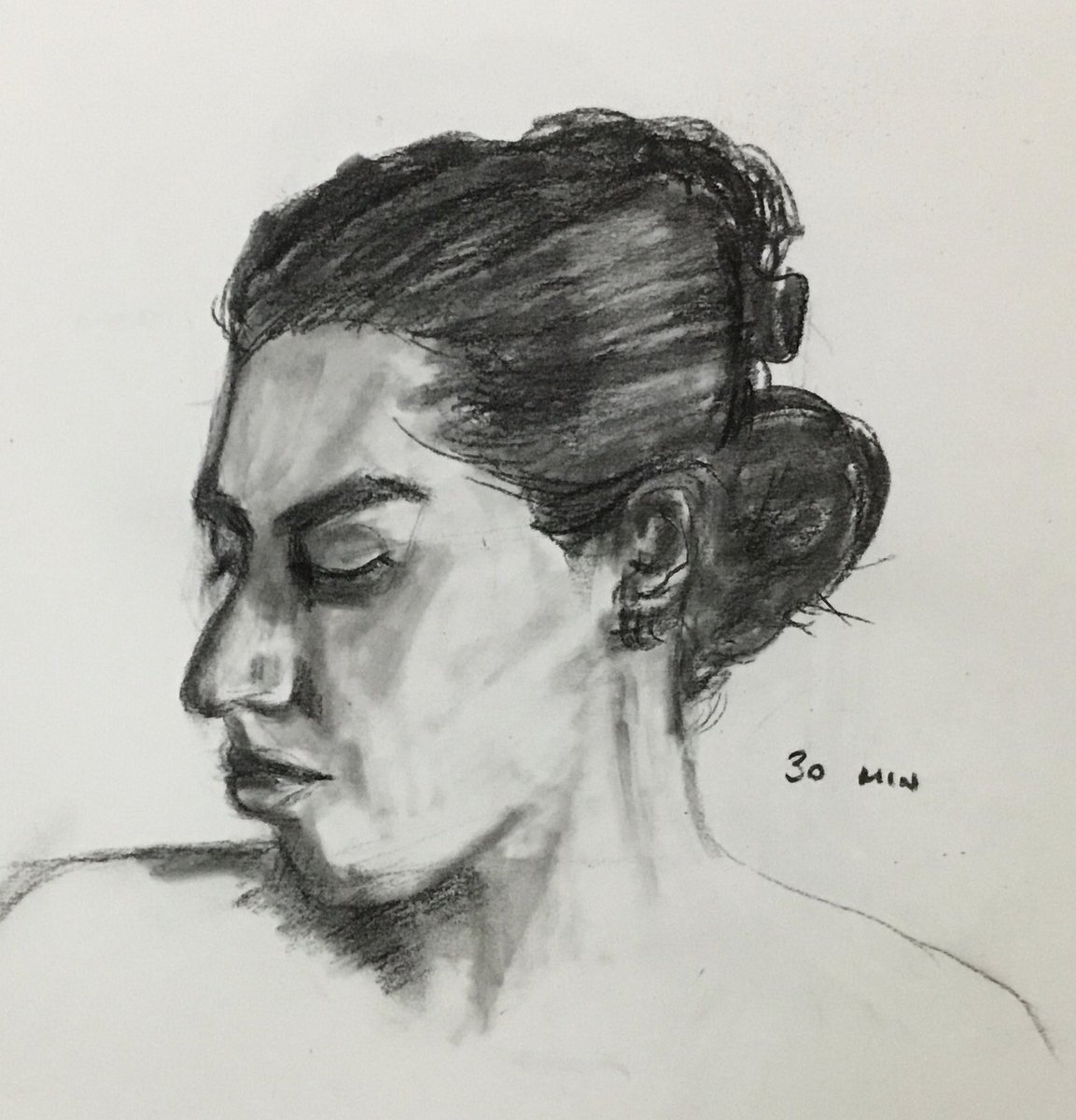 JenniferPaling's tweet photo. Super hour with @rawumberstudios for #rawumberlive session just now thank you @lizetdingemans #charcoal https://t.co/v63Mm1zDT6