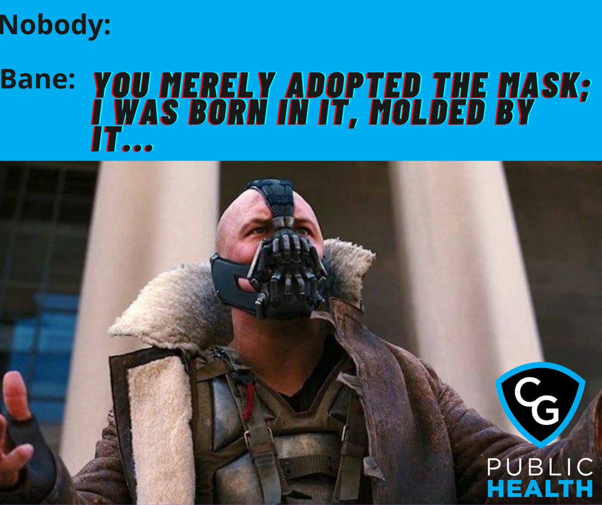 CGPublicHealth's tweet photo. Take it easy Bane, sheesh...
#MaskUp #MaskUpNorthIowa #KeepNorthIowaOpen #COVIDConscious https://t.co/e1wFoAt68a