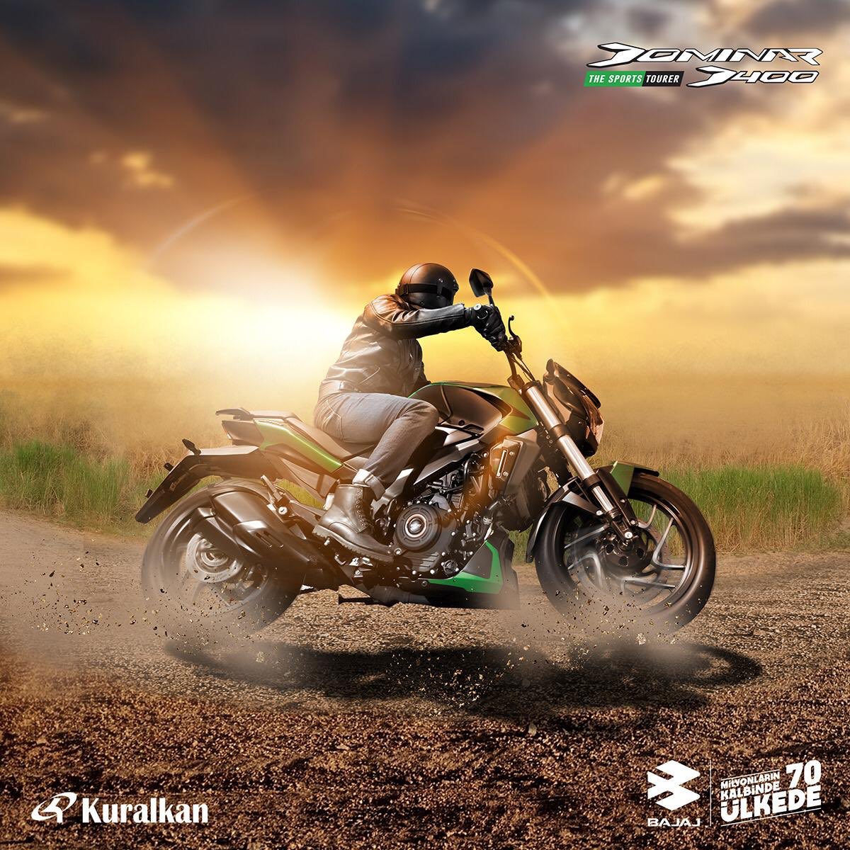 bajajturkiye's tweet photo. Yeni nesil ABS fren sistemiyle donatılan, 40 hp gücü ile 400 UG size daha konforlu sürüş, daha iyi yol tutuşu sağlar.
Modeli yakından incelemek için --> https://t.co/zTUe1y6JDR adresini ziyaret ediniz.
#bajaj #bajajmotorturkiye #dominar #400ug #dominarug #dominar400ug https://t.co/BpsQY0SUov