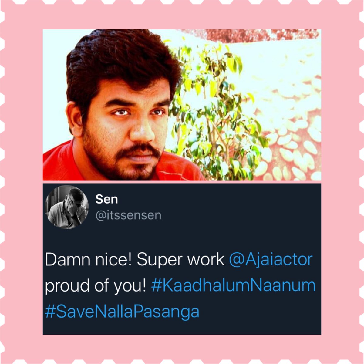 Ajaiactor's tweet photo. Thanks brother❤️ It all started with you and #Rajathandhiram. This Support Means a lot for the small team😊🙏

#KaadhalumNaanum 
https://t.co/WkYeVA1muu
@Dir_SathishC @SenthilJip @Thedramaador @VishnuCithan @ShakthiArvind @Moviebuffindia @RIAZtheboss @CtcMediaboy @ganesh_madan https://t.co/Ynow4nunJz