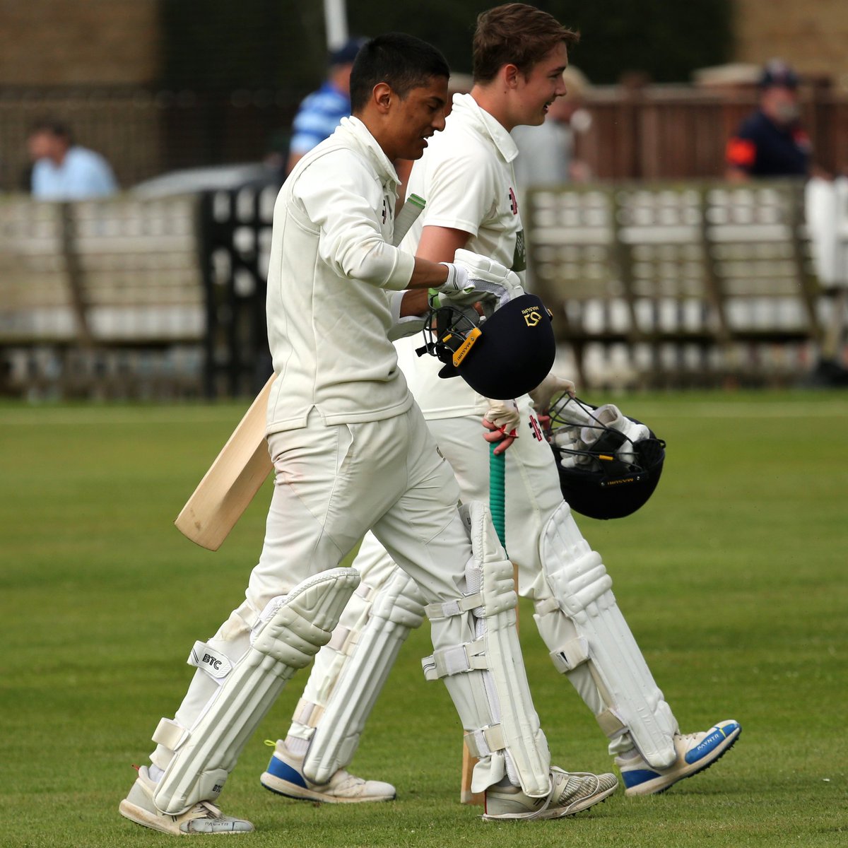 The victors leave the field <a href="/CricketMarton/">Marton Cricket Club 💙</a> #middlesbrough #teesside #teessidecricket