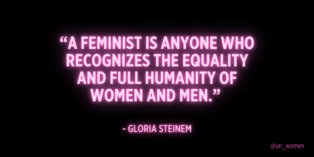 UN_Women's tweet photo. Calling all the new feminists 📢📢📢 There is space for you to join the movement for gender equality. Are you with us? 💪 https://t.co/E6GU66BJG9