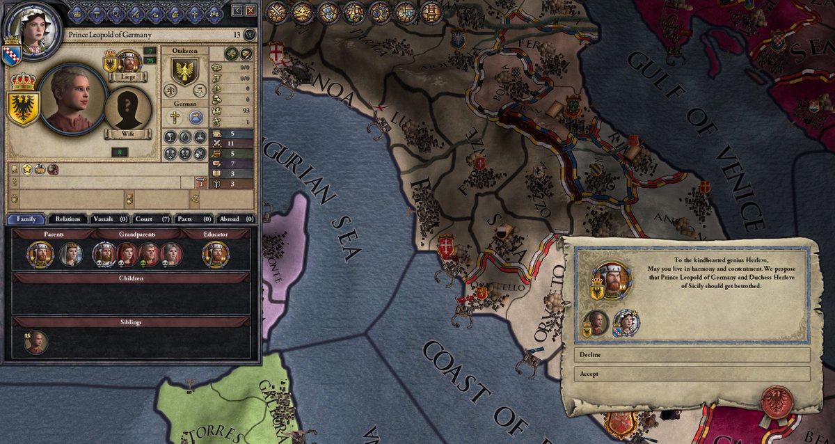 Go away King Otakar. I have no desire to marry your Indolent, wrothful son.