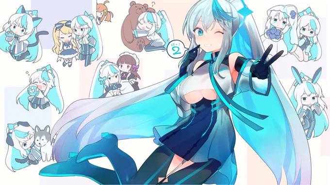 今日で配信開始2か月!?
おめでとうございます!✨
描きたいもの詰め……すぎた……
 #絵ウレカ 