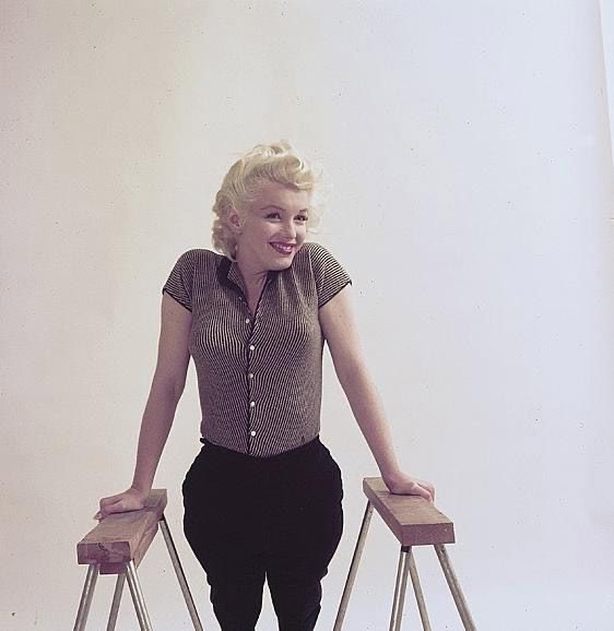 January 1955: #MarilynMonroe in the Trestle sitting. Photo by #MiltonHGreene.
