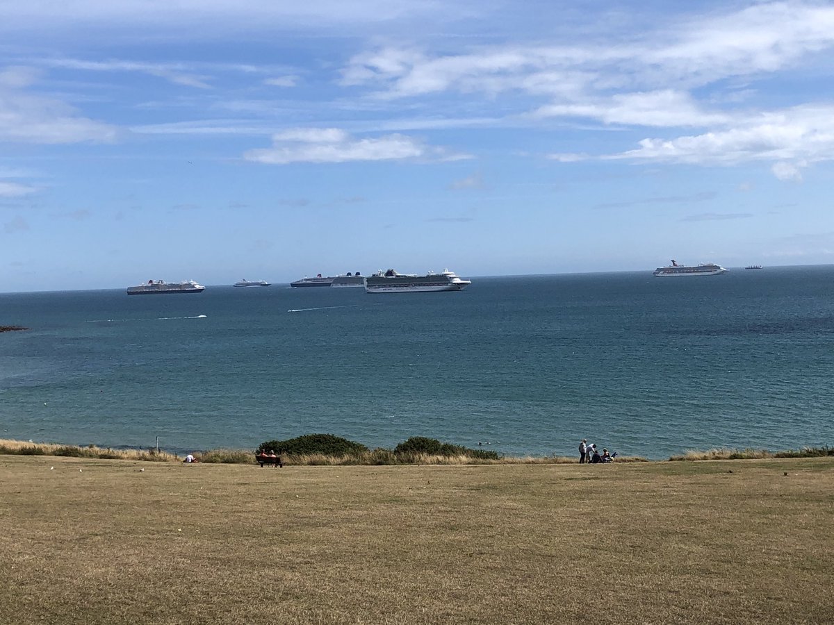 Who’s bank rolling this little lot then? 8 Cruise liners parked in Weymouth bay. Amazing sight but just like Coach operators it shouldn’t be.