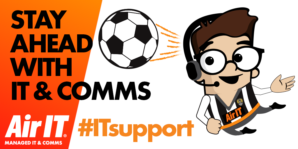 AirITLtd's tweet photo. ⚽Stay ahead of the competition with IT & Comms supported by #AirIT. We're proud to be proving #ITsupport to @Official_NCFC
#NCFC #Magpies #NottsCounty #Wembley #Playoffs #Playofffinal @NottsCountyLive https://t.co/P52KS8DeG1