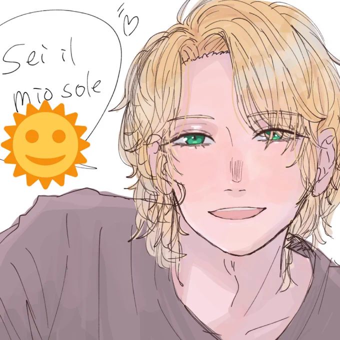 フォロワのオリキャラ。レオナルドくん描かせてもらった……かわいい…… 