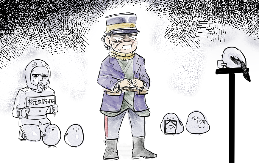 #ゴールデンカムイ版深夜の真剣お絵描き60分一本勝負
【コミック未収録】
夢オチ杉元被告 