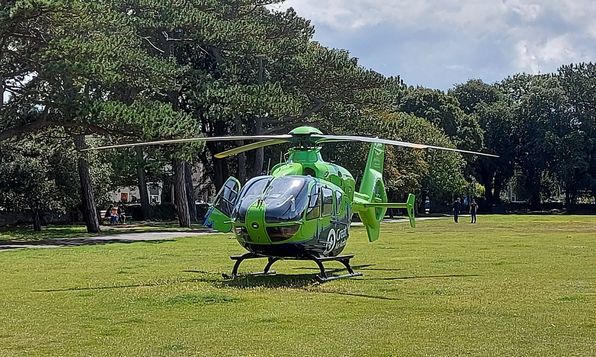 GWAA landed in Clarence Park Weston-super-Mare earlier.
